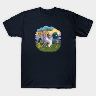 Blue Merle Collie Romps in the Country T-Shirt